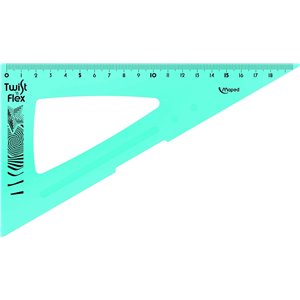 Maped - Reglas Escolares - Twist'n Flex Decor - Maxi Kit de 4 Piezas.Azul