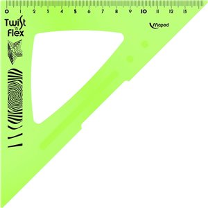 Maped - Reglas Escolares - Twist'n Flex Decor - Maxi Kit de 4 Piezas.Azul