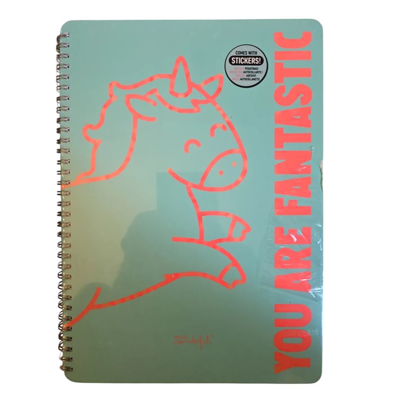 Mr. Wonderful Cuaderno a5 , cuadriculado Unicornio