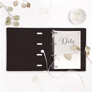 Archivador A5, Plástico Polyfoam, 4 anillas, Cierr