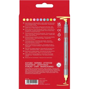 Pack 10 Rotuladores doble punta. Colores pastel