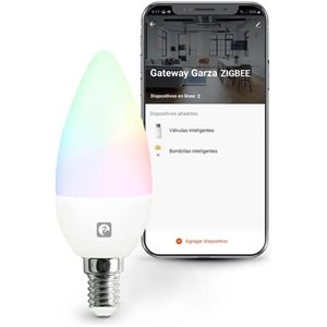Garza Smart - Bombilla LED Zigbee Vela C37, 5W (equivale a 40W de incandescencia)