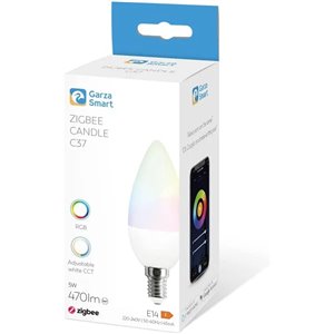 Garza Smart - Bombilla LED Zigbee Vela C37, 5W (equivale a 40W de incandescencia)