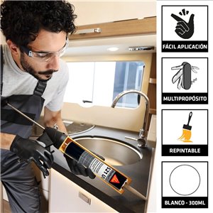 SIKA - Sellador multiusos poliuretano híbrido - Sikaflex 521 UV - Blanco