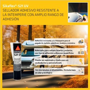 SIKA - Sellador multiusos poliuretano híbrido - Sikaflex 521 UV - Blanco