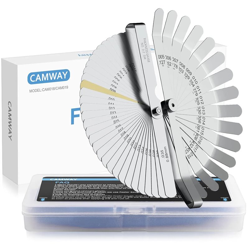 Juego de calibradores de acero inoxidable, 16 cuchillas y 32 cuchillas