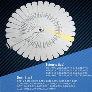 Juego de calibradores de acero inoxidable, 16 cuchillas y 32 cuchillas