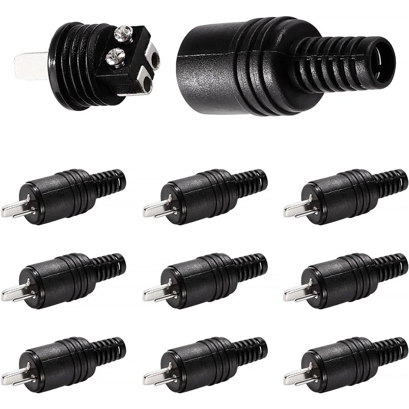 10 Piezas Enchufe de Altavoz DIN de 2 Pines