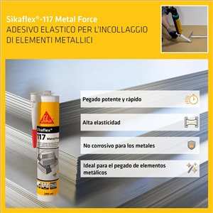 SIKA - Adhesivo para metales - Sikaflex 117 Metal Force gris claro