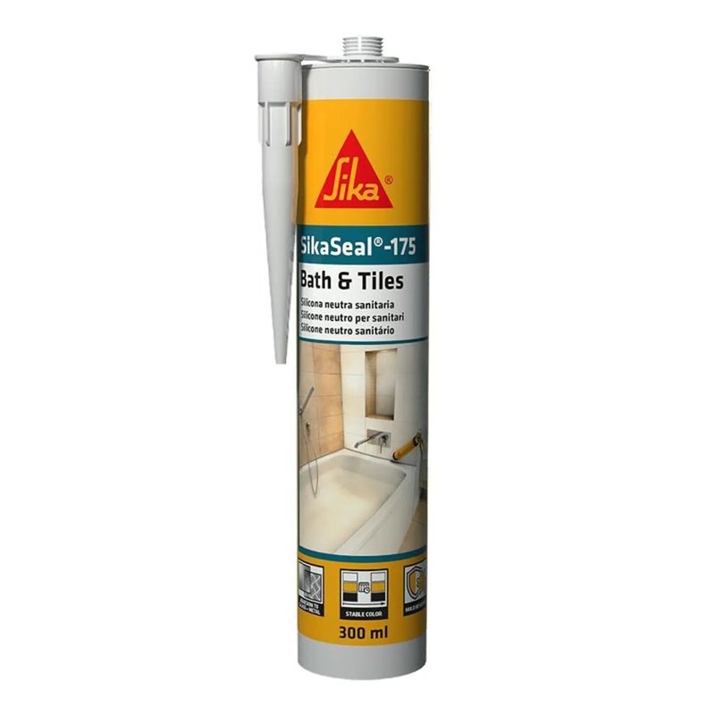 SIKA SikaSeal-175 - Sellador de silicona para ambientes húmedos, blanco