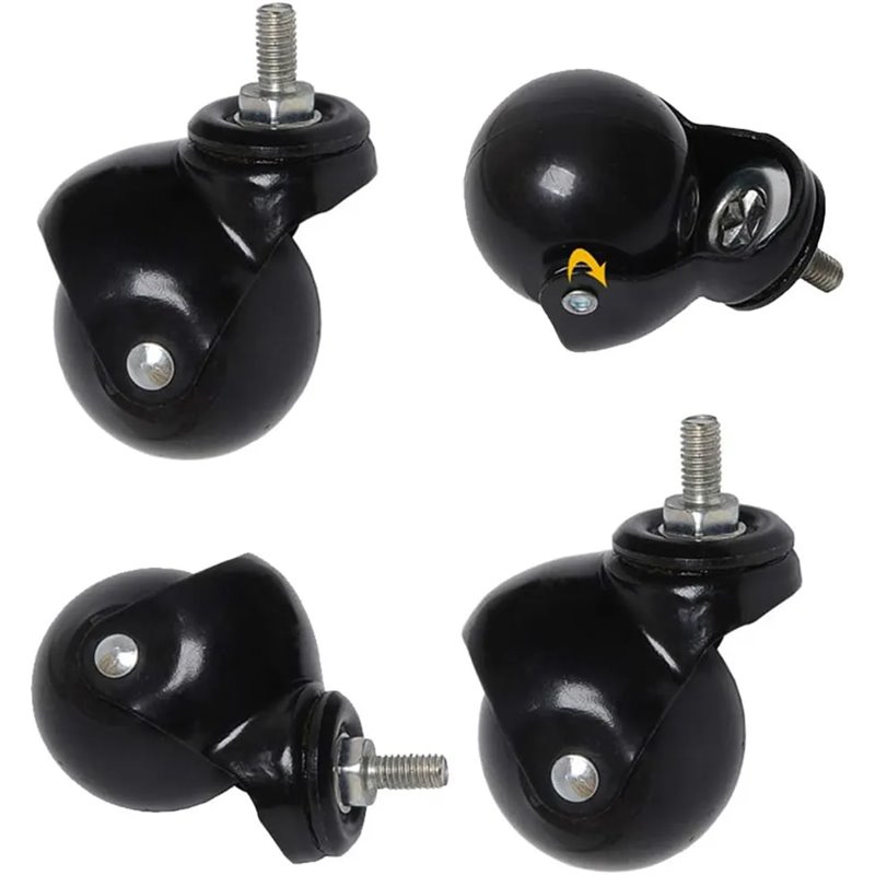 caster Ruedas De Goma De 2 Pulgadas M8 Vástago Roscado Ruedas Giratorias