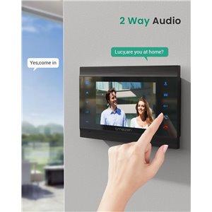 TMEZON Videoportero WiFi Sistema de intercomunicación,2 Monitor 1080P