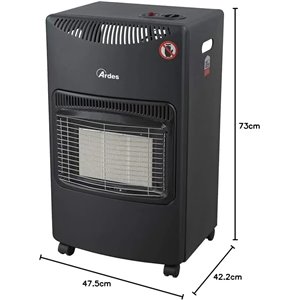 ARDES - AR382 BOXER Estufa de Gas con Bombona GPL de Infrarrojos 3 Potencias