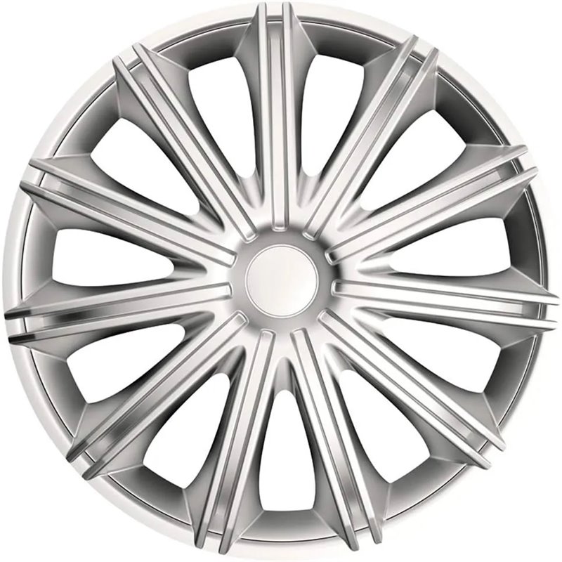 AutoStyle Tapacubos 18" pulgada Kit plata Embelecedores De Rueda Juego de tapacubos PP 5118