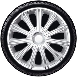 AutoStyle Tapacubos 18" pulgada Kit plata Embelecedores De Rueda Juego de tapacubos PP 5118