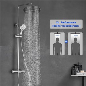 JOHO Columna de Ducha con Rubinetto Termostatico Columna Ducha Monomando Set de Ducha con Grifo Barra