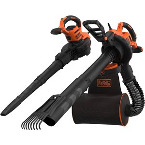 BLACK+DECKER BEBLV301 Aspiradora Eléctrica 3-en-1 y Soplador de Hojas