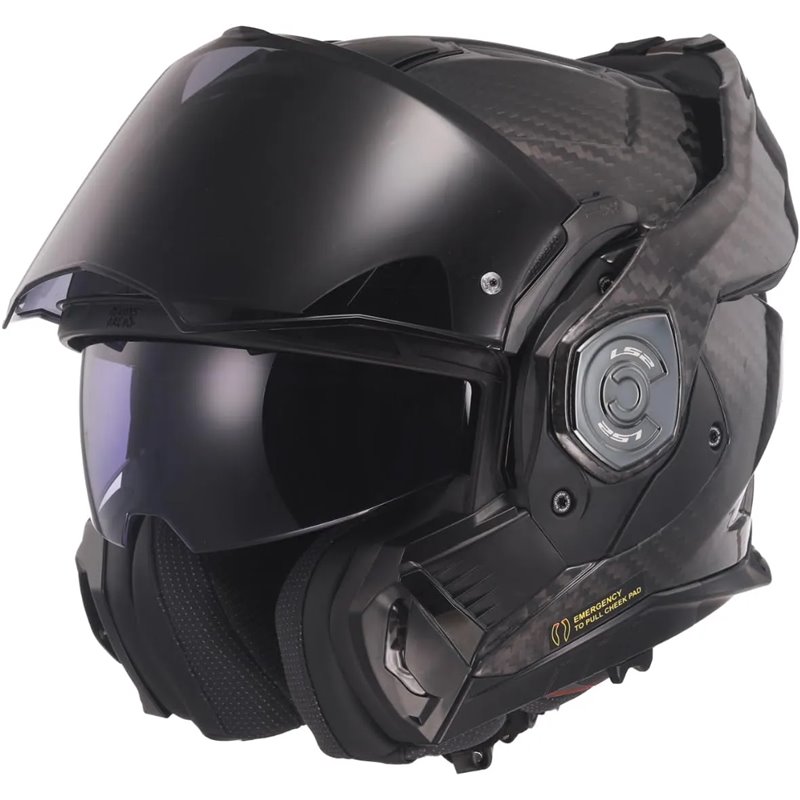 LS2, Casco Moto Modular ADVANT X CARBON Matt Carbon, L