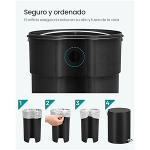 SONGMCIS Cubo de Basura para Cosméticos, 6 L