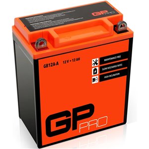 GP-PRO GB12A-A - Batería de arranque para motos, 12V, 12Ah