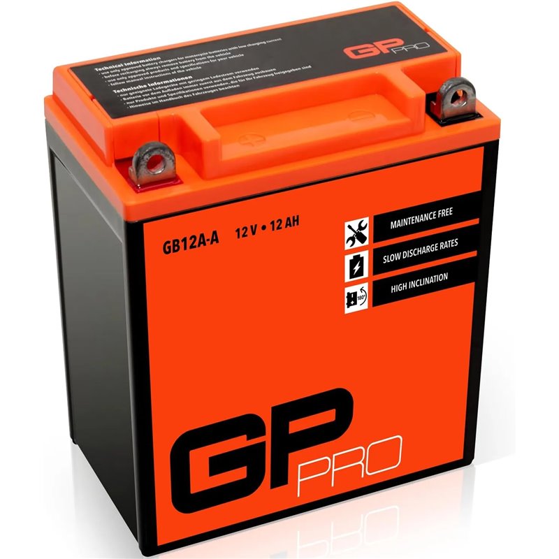GP-PRO GB12A-A - Batería de arranque para motos, 12V, 12Ah