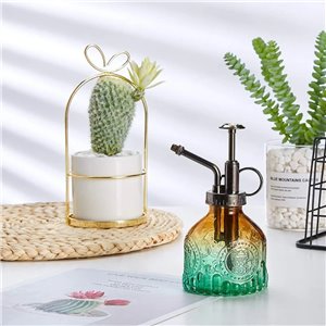 Botella rociadora de Vidrio Vintage para Plantas, Botella de riego para suculentas con Bomba Superior