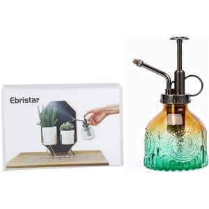 Botella rociadora de Vidrio Vintage para Plantas, Botella de riego para suculentas con Bomba Superior