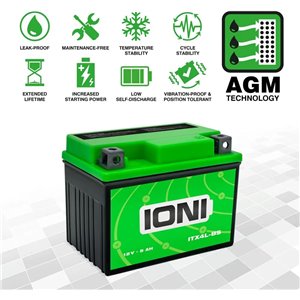 IONI ITX4L-BS / SLA4L-BS 12V 5Ah AGM Batería compatible con YB4L-B / YTX4L-BS