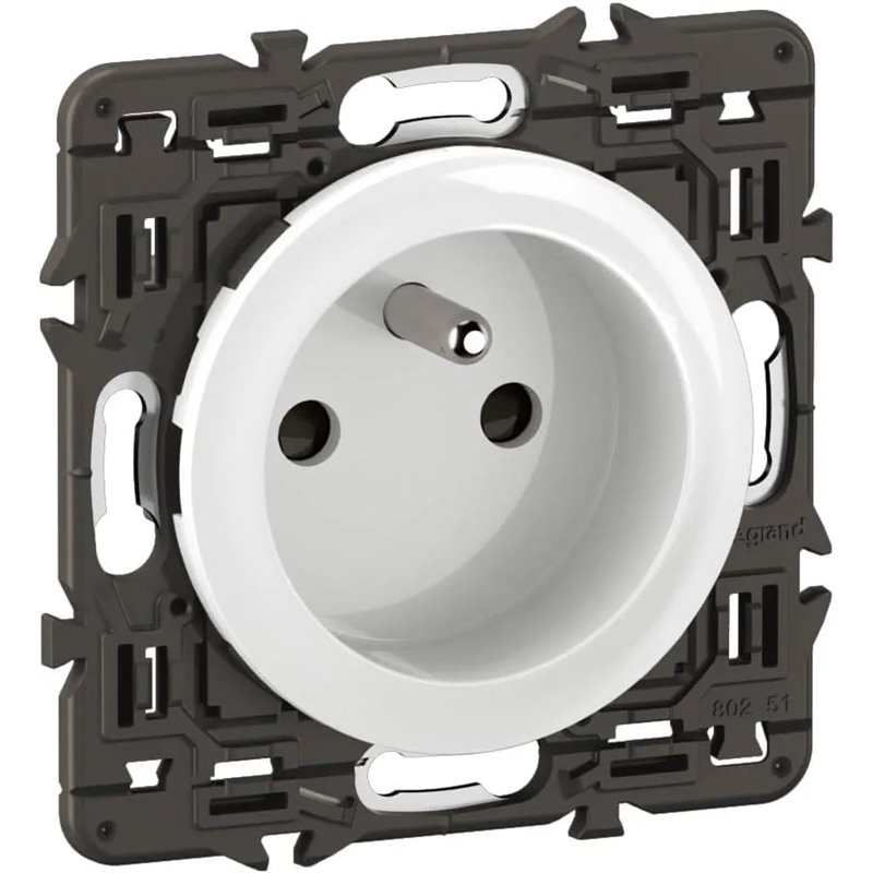 LEGRAND – Toma eléctrica de pared con tierra celiana – Conexión de tornillo