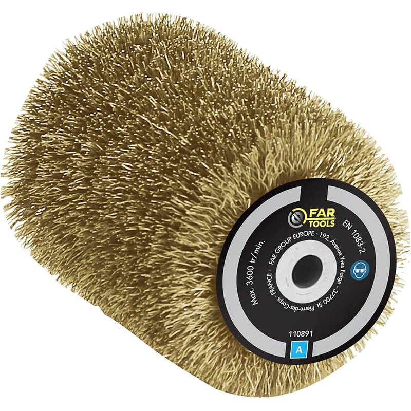 Fartools Cepillo de alambre de latón, amarillo