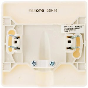 Zenitech - Placa de Salida de Cable 16A Tornillos/Garras - Blanca