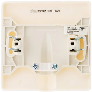 Zenitech - Placa de Salida de Cable 16A Tornillos/Garras - Blanca