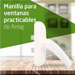 Amig - Manilla para Ventanas Practicables -Base de Aluminio