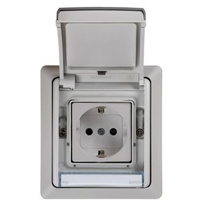 SIMON - Base de Enchufe Exterior , Estanco Toma Schuko, Serie Simon 44 Aqua