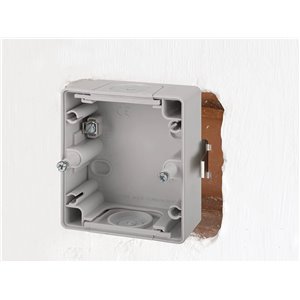 SIMON - Base de Enchufe Exterior , Estanco Toma Schuko, Serie Simon 44 Aqua