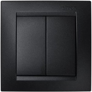 SIMON 15 CONMUTADOR DOBLE SIMON15 Grafito, termoplástico, 0