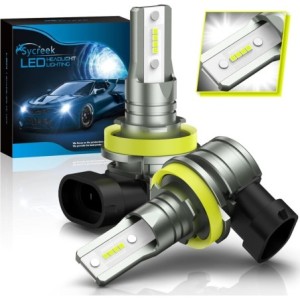 Sycreek Bombilla H8 H9 H11 LED Coche,55W 16000LM 1