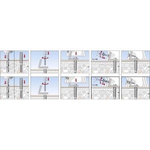 Fischer WB 5 NH Fijación oculta para el inodoro