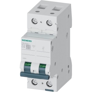 Siemens 5SL6216-7 Disyuntor 400V 6KA, 2POLES, C