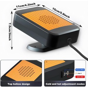 Ventilador calefactor portátil para coche
