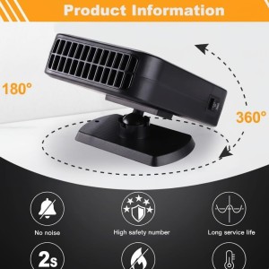 Ventilador calefactor portátil para coche