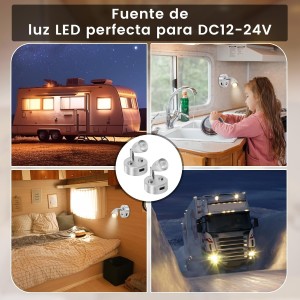 Luces Camper 12V Luz Lectura con Puerto USB