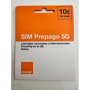 Tarjeta Prepago Orange Mundo 10