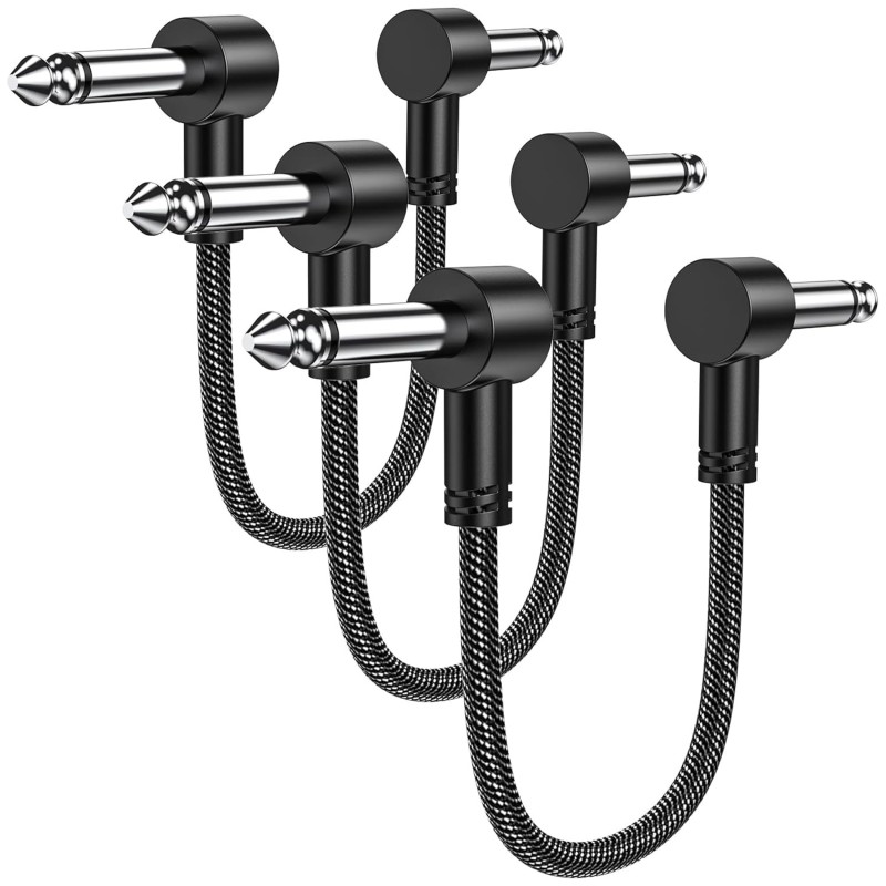 Cable Patch para Guitarra de 15CM (Pack de 3)