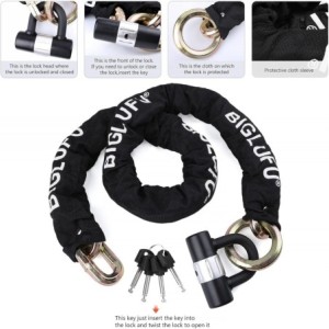 BIGLUFU Candado para bicicleta con 4 llaves, alta