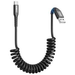 SUNGUY Cable USB C en Espiral, 1Piezas 1.5M [Longi