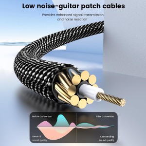 Cable Patch para Guitarra de 15CM (Pack de 3)