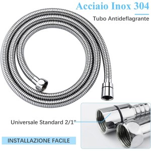 Vinabo Alcachofa de ducha con Manguera 1,5 m