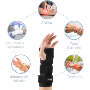 AGPTEK Muñequera Tendinitis Muñeca con 3 Férulas A