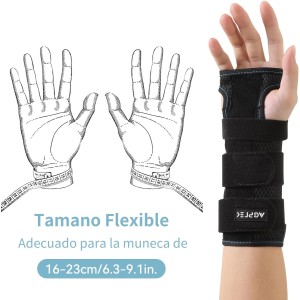 AGPTEK Muñequera Tendinitis Muñeca con 3 Férulas A